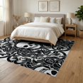 thumbnail image 3 of ODIKA 6'x9' Washable Area Rug Easy Care, Non-Shedding, Streetwear Gothic Dorm Guys Men Chrome Anime Skull Beast Graphic Playful for Queen Size Bedroom Under Bed Master Suite, 3 of 7