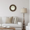 thumbnail image 5 of Better Homes & Gardens Indoor 15.5" Brown Traditional Arabic Ripple Frame Analog Wall Clock, 5 of 5