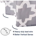thumbnail image 3 of Moroccan Gray Fabric Shower Curtain, Waterproof Polyester Geometric Pattern Bathroom Curtains, Machine Washable, 72 x 72 inches, 3 of 5