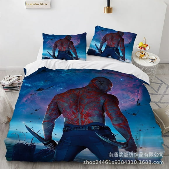 Guardians Of The Galaxy Bedding Quilt Cover, Three-Piece Set, Soft Microfiber, 3D Printed Duvet Cover-Youyoupin