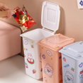 thumbnail image 3 of Mini bote de basura de escritorio para estudiantes, barril de almacenamiento para escritorio de oficina, bote de basura pequeño, caja de almacenamiento de artefactos de clasificación, 3 of 6