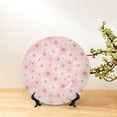 thumbnail image 6 of Picia Chrysanthemum Pattern Bone China Decorative Plate – Wall Decor with Stand and Adhesive, Elegant Ornament for Living Room, Office, or Entryway-7in, 6 of 6