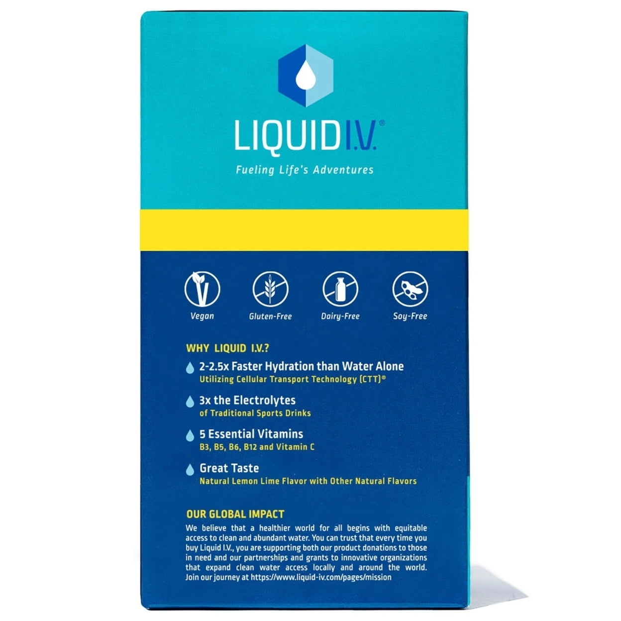 Liquid IV Hydration Multiplier Electrolyte Drink Mix, Lemon Lime (30 Count)