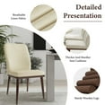 thumbnail image 6 of AFO Upholstered Dining Chairs Set of 2, Modern Fabric Kitchen Side Chairs with Solid Wood Legs,for Home, Restaurant or Cafe, Beige, 6 of 6
