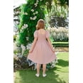 thumbnail image 6 of Arshiner Girls Summer Dress Puff Sleeve High Low Swing Cassual Formal Dresses with Pocket, 6 of 8