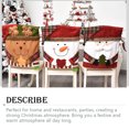 thumbnail image 4 of Billuyoard Funda para silla de Navidad en 3D, dibujos animados de Papá Noel, alce, suministros para arreglos de sala de estar, funda protectora para Kits de decoración para fiestas Muñeco de nieve Billuyoard HA069385-02, 4 of 6