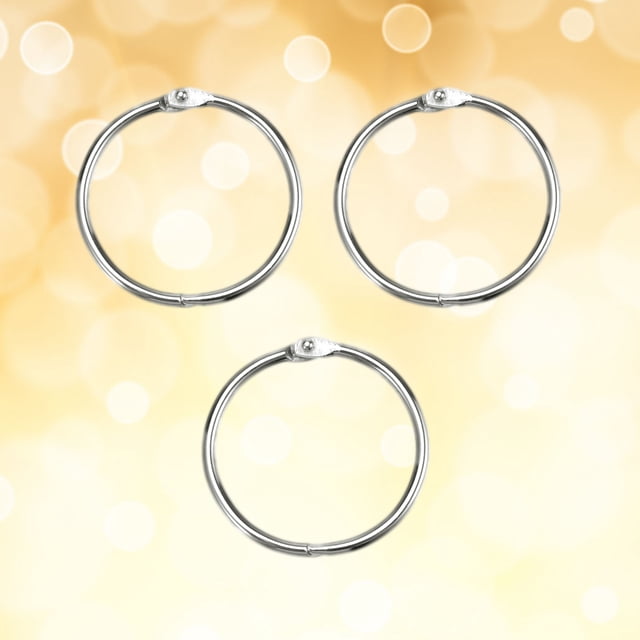 FUEENIRVA 20pcs Metal Binder Rings for Keyring Holder in Silver for Crafting Needs