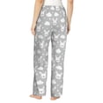 thumbnail image 3 of Xecao Rabbit And Cloud Women's Straight Lounge Pajama Pants: The Epitome of Relaxed Sleepwear, 3 of 9