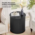 thumbnail image 4 of Wirrytor Semi-circle Side Table for living room set of 2, Fluted End Table for Small Spaces,Modern Small Accent Tables, Bedside Table, Couch Side Table, Nightstand for Bedroom Couch,Black, 4 of 8