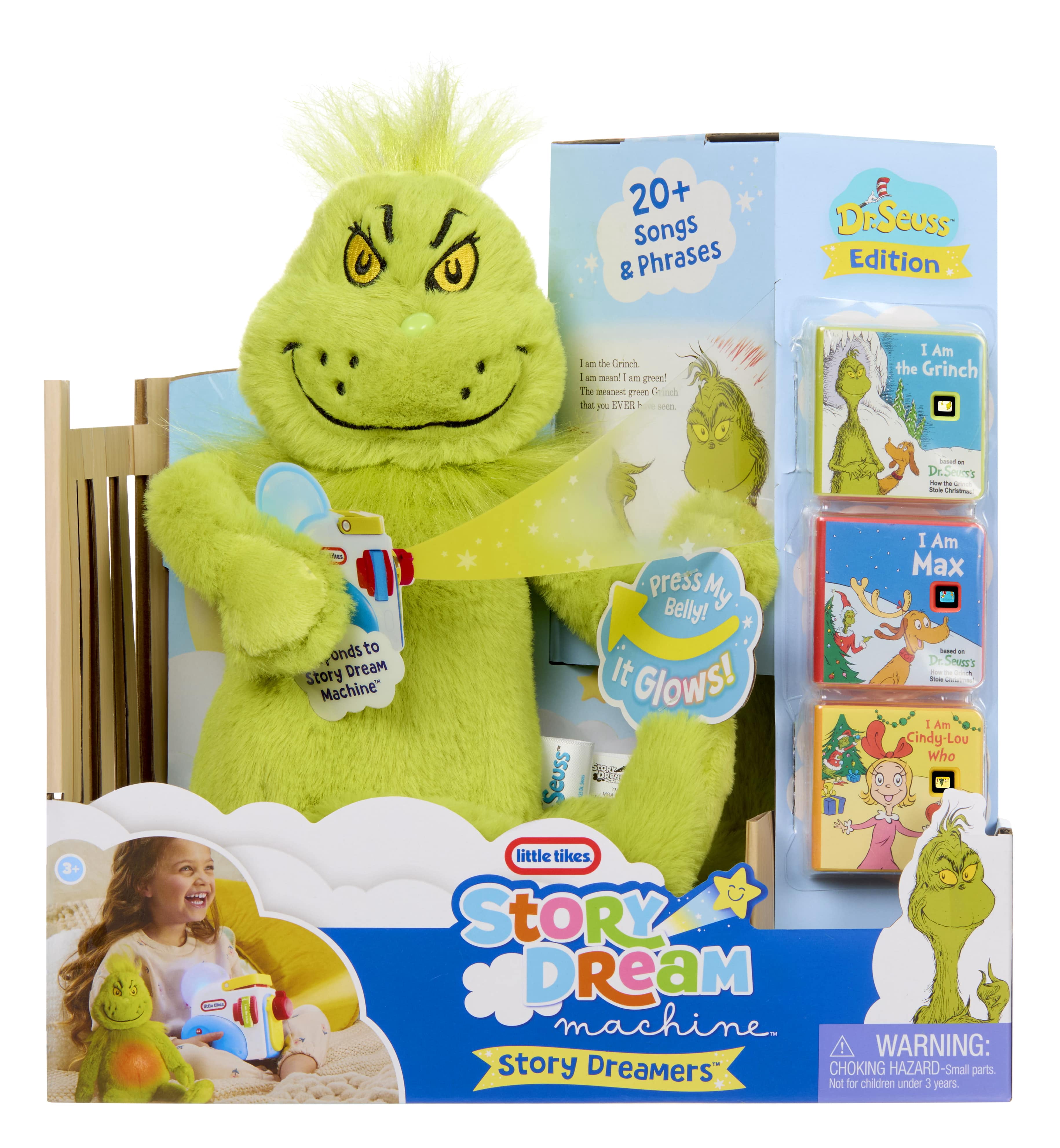 Little Tikes Story Dreamers The Grinch Plush, Storytime Audio Books, Toy Gift, Toddlers, Kids Ages 2-5