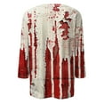 thumbnail image 5 of USOCUTE Bloody Shirt for Women Halloween Shirts 3/4 Sleeve Splatter Im Fine Shirts Funny Spooky 2024 Fashion Halloween Tops White M, 5 of 5