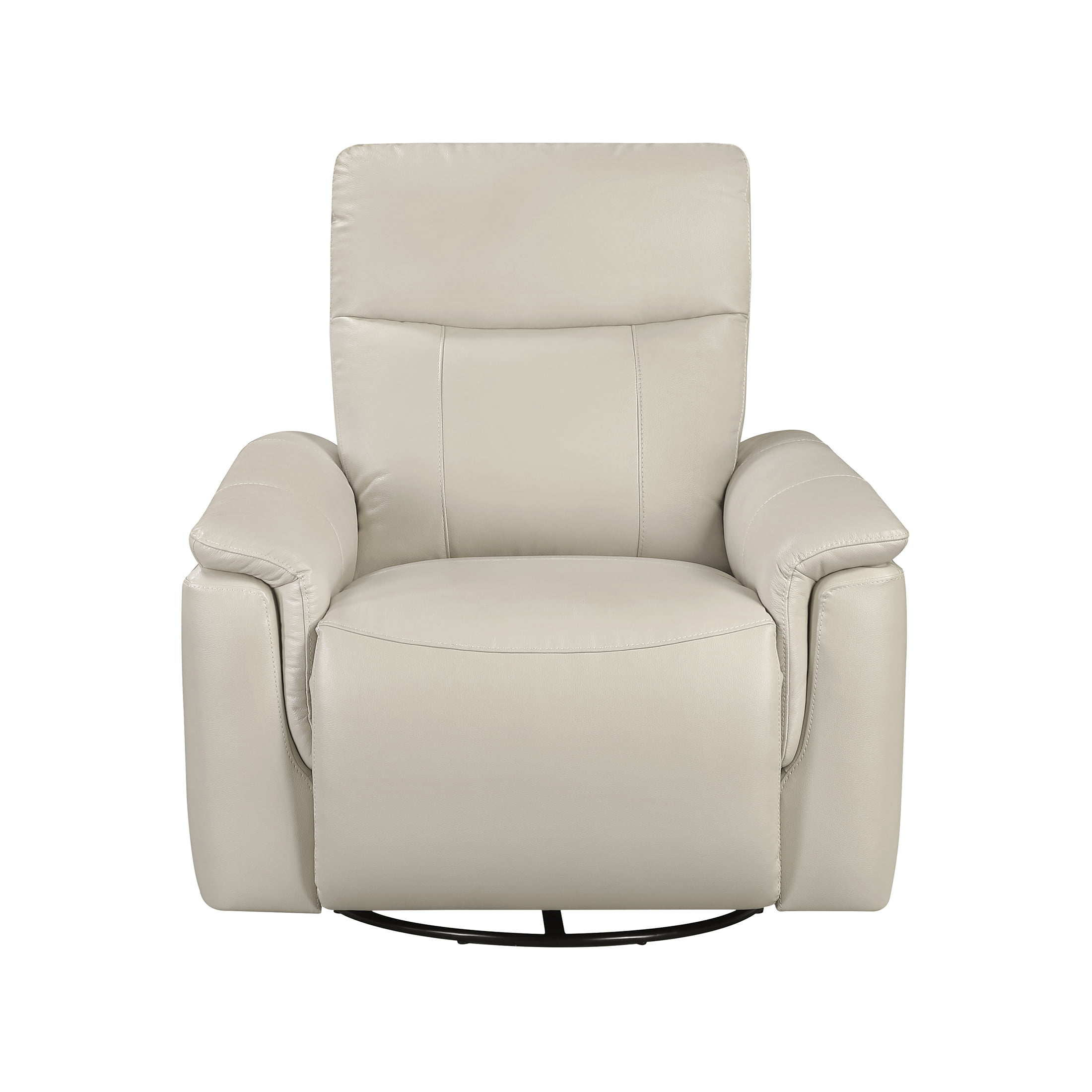 OakvillePark Wildfern Leather Match Swivel Glider Reclining Chair, Taupe