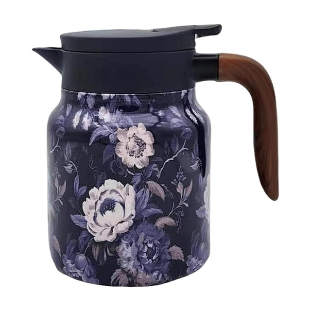 Vintage Floral Pattern Tea 2025 New Tea Pot Tea Built In Infuser 27 Oz Stainless Steel Floral Pattern Tea Pot Tea with Infuser Long Insulation
