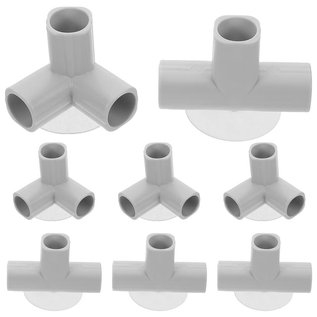 ColoMX 8 piezas de accesorios para corral de bebé de 3 vías: piezas de repuesto de plástico para corralito - Uniones en T con forma de arco para cercas de seguridad interiores