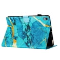 thumbnail image 6 of Case for iPad (A16) 11th Gen 2025 / iPad 10th Gen 2022, Marble Pattern PU Leather Cover Case with Pencil Holder & Card Slots, Multi-Angle Viewing Stand with Auto Sleep / Wake - Gold/Blue, 6 of 9