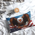 thumbnail image 3 of Salouo Cartoon Bald Eagle USA Pattern Pillow Cases,1PC Pillow Covers with Envelope Closure Decorative Pillow Case for Bed Couch,Pillows Not Included-14"x20", 3 of 6
