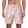 thumbnail image 2 of Picia Cute Rabbit Carrot pattern Mens Swim Trunks with Compression Liner Stretch Beach Shorts Quick Dry with Zipper Pockets No-Chafing Board Shorts-Large, 2 of 9
