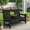 Black, variant on SERWALL Outdoor Bench for 3-Person with Cup Holder, 58" All-Weather HDPE Patio Bench Supports 660 lbs, Garden Park Bench with High Backrest and Wide Armrest for Patio, Garden, Porch - White