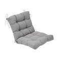 thumbnail image 3 of Cojín para silla mecedora con respaldo y lazos, color sólido, antideslizante, de poliéster, para sillón reclinable, cocina, interior gris, 3 of 8