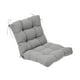 thumbnail image 3 of Cojín para silla de comedor con respaldo integrado, cojín antideslizante para asiento gris, 3 of 9