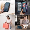 thumbnail image 4 of for Samsung Galaxy S23 Plus/ S23+ Case, for Samsung S23 Plus Wallet Case for Women Men, RFID Blocking PU Leather Magnetic Flip Strap Zipper Card Holder Phone Case for Galaxy S23 Plus, Blue, 4 of 11