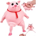 thumbnail image 2 of Decompress and Stretch Stress Pig Squeeze Piggy Toy Stress Relief Funny Animals Toy Birthday Gift for Boys Girls, 2 of 5