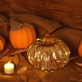 thumbnail image 6 of THOPBPRK Cherishous Twinkle LED Light Pumpkins, Mercury Glass Pumpkin Light with Timer for Halloween Pumpkin Decorations Fall and Thanksgiving Christmas Decor,Gold (B, 2 PACK), 6 of 9