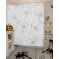 thumbnail image 4 of Halloween White Black Cobweb Shower Curtain Set ，Waterproof Fabric Shower Curtains Shower Curtains for Bathroom,Bathroom Decor 54x"78", 4 of 6