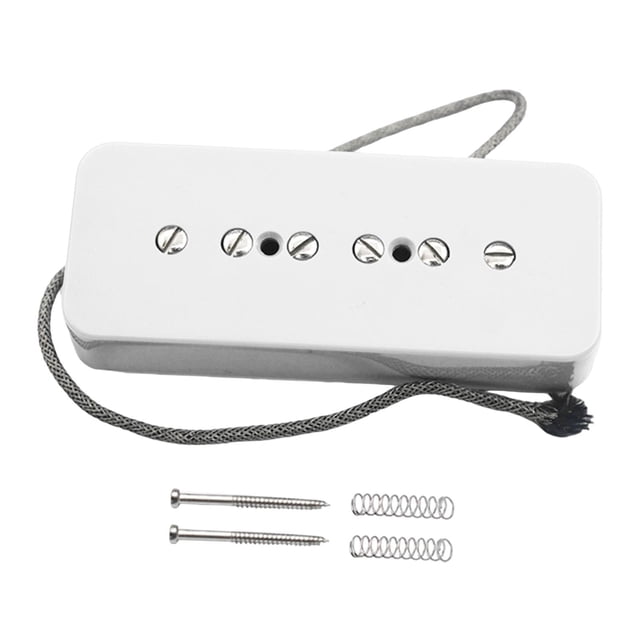 Milaget Prise de Guitare Électrique à Bobine Unique Installation Facile Pièce de Rechange Professionnelle Col Blanc