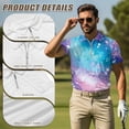 thumbnail image 5 of Aplkyhs Pink Galaxy Matching Couple Tennis Shirts Quarter Zip Matching Golf Shirts for Couple Mens Shirts Casual for Golf,Tennis,Hiking,Running,Gym Moisture Wicking, 5 of 6