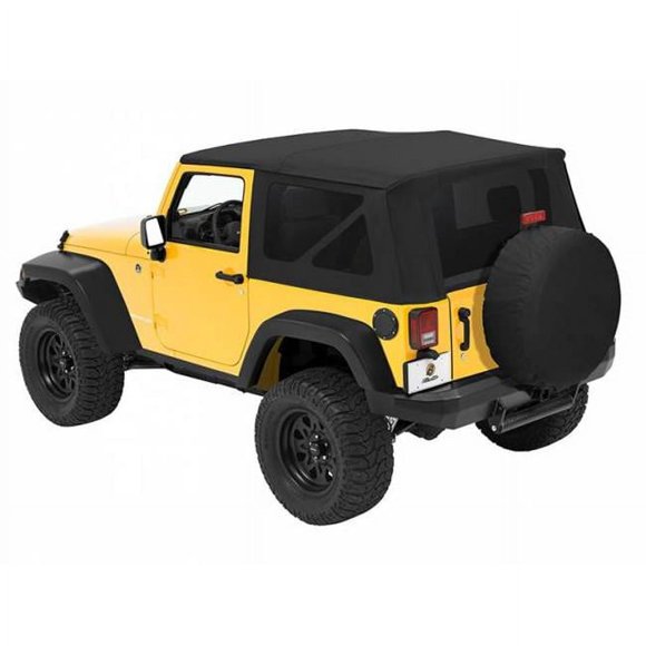 Bestop 79146-35 2011 - 2016 Jeep Wrangler 2DR Salicloth Replace Rat Diamond, Black