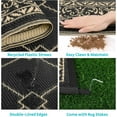 thumbnail image 3 of Enyhom Outdoor Rug Waterproof 8'x10', Reversible Plastic Straw Rug RV Camping Rug,Outside Carpet for Porch,Deck,Camper,Balcony,Backyard,Picnic，Black, 3 of 6