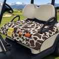 thumbnail image 3 of Whosucclay Giraffe Print Cover Club Car Seat Cover Protector, Golf Cart Accessories 4 Storage Pockets Nonskid Bottom Golf Cart Seat Towel for Seat Covers EZGO, 3 of 9