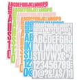 thumbnail image 4 of 8 Sheets Adhesive Stickers English Alphabet Number Stickers Laptop Decals Number Letter Sticker, 4 of 6