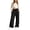 e-10Black4, variant on ANINEO Women Casual Pants Elastic Waist Wide Leg Sweatpants With Pockets Comfortable Loose Fit Trousers Solid Color Boho Daily Female Slacks