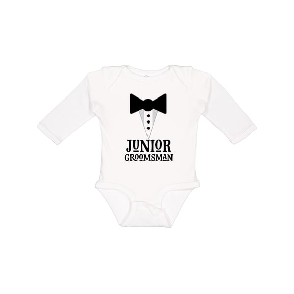 Inktastic Junior Groomsman Bridal Party Wedding Boys Long Sleeve Baby Bodysuit