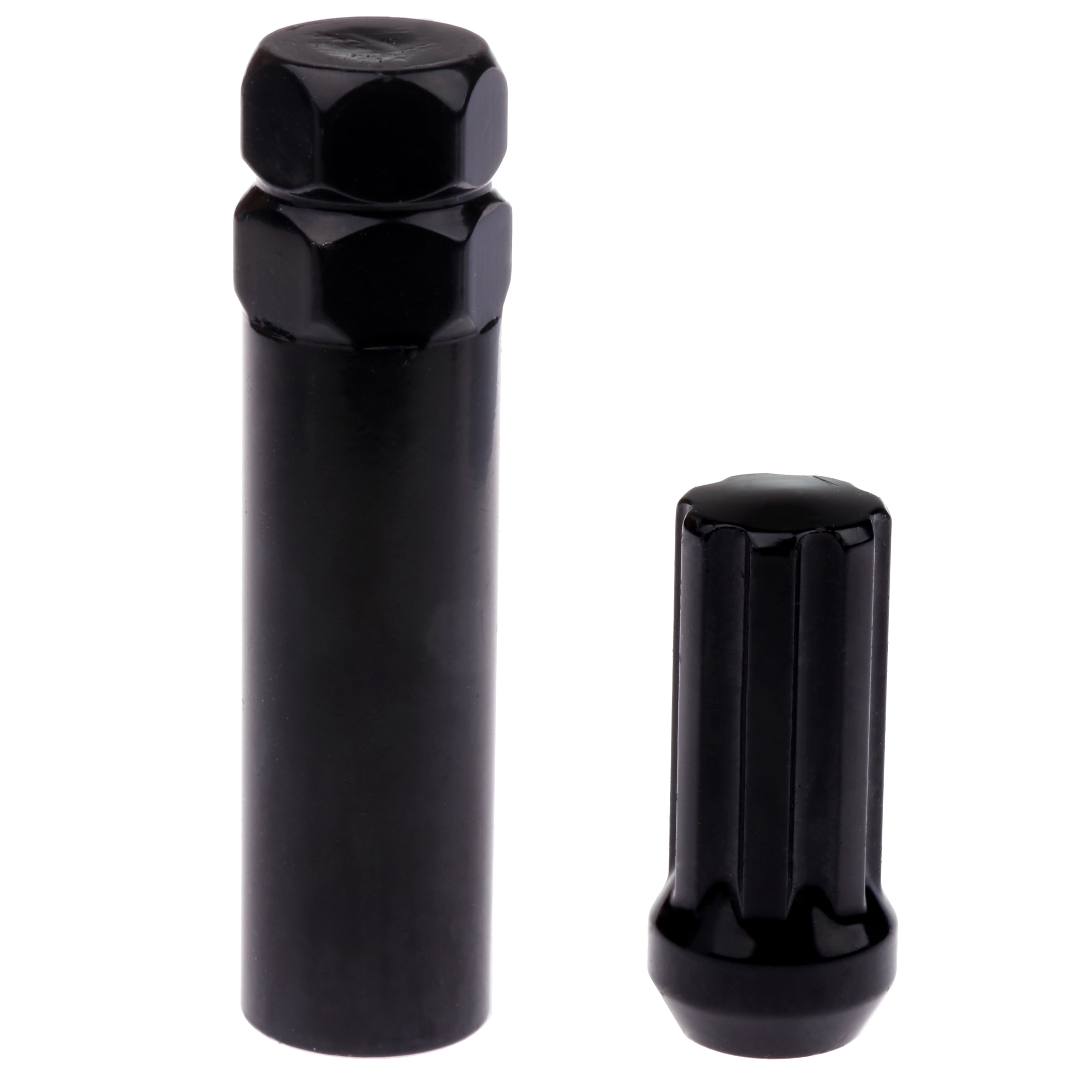 cciyu Set of 24 Black Spline Wheel lug Nuts for Ford Expedition/for Ford for F-150/for Lincoln Mark LT/for Lincoln Navigator 1997-2014 14×2.0 Close End 51mm Tall 3/4" Drive Hex Size with 2 Keys