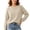 *Beige, variant on ClodeEU Women's Crew Neck Loose Long Sleeve Knit Sweater Top,Soft Solid Color Casual Pullover Beige,Women's Plus Free Size