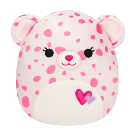 Squishmallows Official 5 inch Lorie the Pink Cheetah With White Belly - Child's Ultra Soft Plush Toy