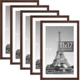 thumbnail image 1 of upsimples Juego de 5 marcos de fotos de 11 x 14, imágenes de exhibición de 8 x 10 con tapete o 11 x 14 sin tapete, marcos de fotos de galería de pared, negro, 1 of 4