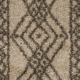 thumbnail image 6 of SAFAVIEH Moroccan Fringe Erksine Geometric Shag Runner Rug, Mushroom/Grey, 2'3" x 7', 6 of 6