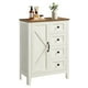 thumbnail image 5 of VASAGLE LIRY Collection - Storage Cabinet, Farmhouse Bathroom Floor Cabinet with 4 Drawers, Freestanding Storage Organizer, Barn Door, Adjustable Shelf, Rustic White, UBBK753W01, 5 of 5