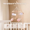 thumbnail image 2 of Baby Wooden Bed Bell Sheep Starry Moon Mobile Hanging Rattles Toys Hanger Crib Mobile Bed Bell Toys Holder Arm Bracket Kid Gifts, 2 of 7