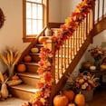 thumbnail image 5 of Fall Pumpkin & Maple Leaf Hanging Vine Garland, Warm Autumn Color Simulated Foliage Strips, Harvest Decor for Thanksgiving Home Wall Door Fireplace and Holiday Party Decoration, B, 5 of 5