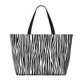 thumbnail image 2 of Honeii Zebra Skin for Tote Bag with Adjustable Strap,Beach Bag, Waterproof Sandproof Beach Tote Bag, Large Capacity Foldable Beach Bags, 2 of 7