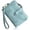 Blue-green, variant on 1Pc RFID Blocking Small Bifold Leather Wallet For Women Wristlet Strap Multi Card Slots ID Window Zipper Coin Pocket Daily Cash Card Purse Assorted Fashion Hues