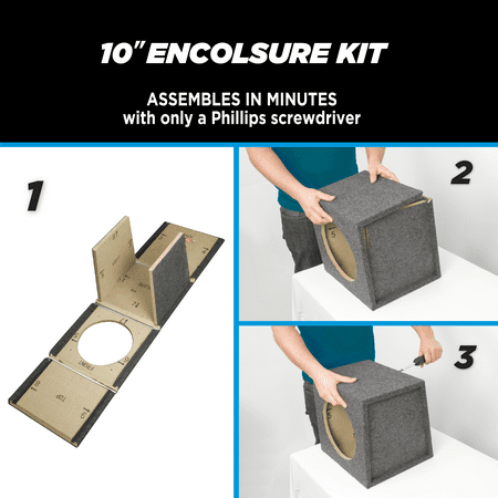 Scosche Build Your Own 10 inch Subwoofer Box SE10KT - Enclosure for subwoofer - MDF