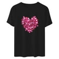 thumbnail image 4 of Otvok Womens Tops Casual Round Neck Short-Sleeve Valentine's Day Printed T-shirt, 4 of 6