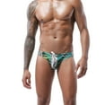 thumbnail image 2 of PEASKJP Mens Briefs Sport Solid Color Swimsuit,Green S, 2 of 5