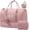 Pink, variant on LOVEVOOK Convertible Garment Bag for Women with Shoe Pouch, Carry On Travel Duffel Bag with Toiletry Bag, 2 in 1 Hanging Suitcase Suit Bag, Waterproof Weekender Bag for Business Trip, Wedding, Black